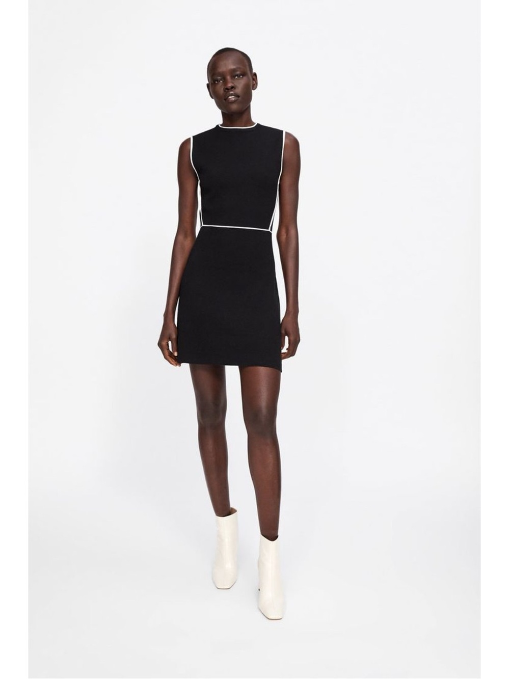 ZARA Black Sleeveless Knit Dress